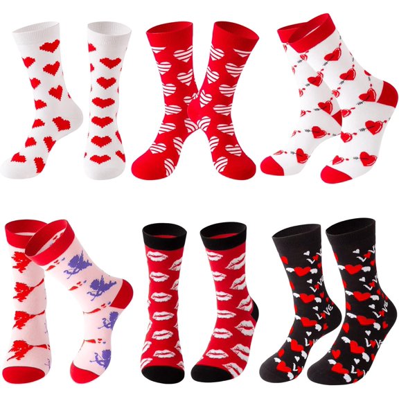6Pack Fun Christmas Socks for - Funny Xmas Gifts Novelty Cozy Crew Cotton Sock Set