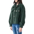 thumbnail image 4 of Lee® Women's Long Sleeve Cropped Sherpa Shirt Jacket, 4 of 9
