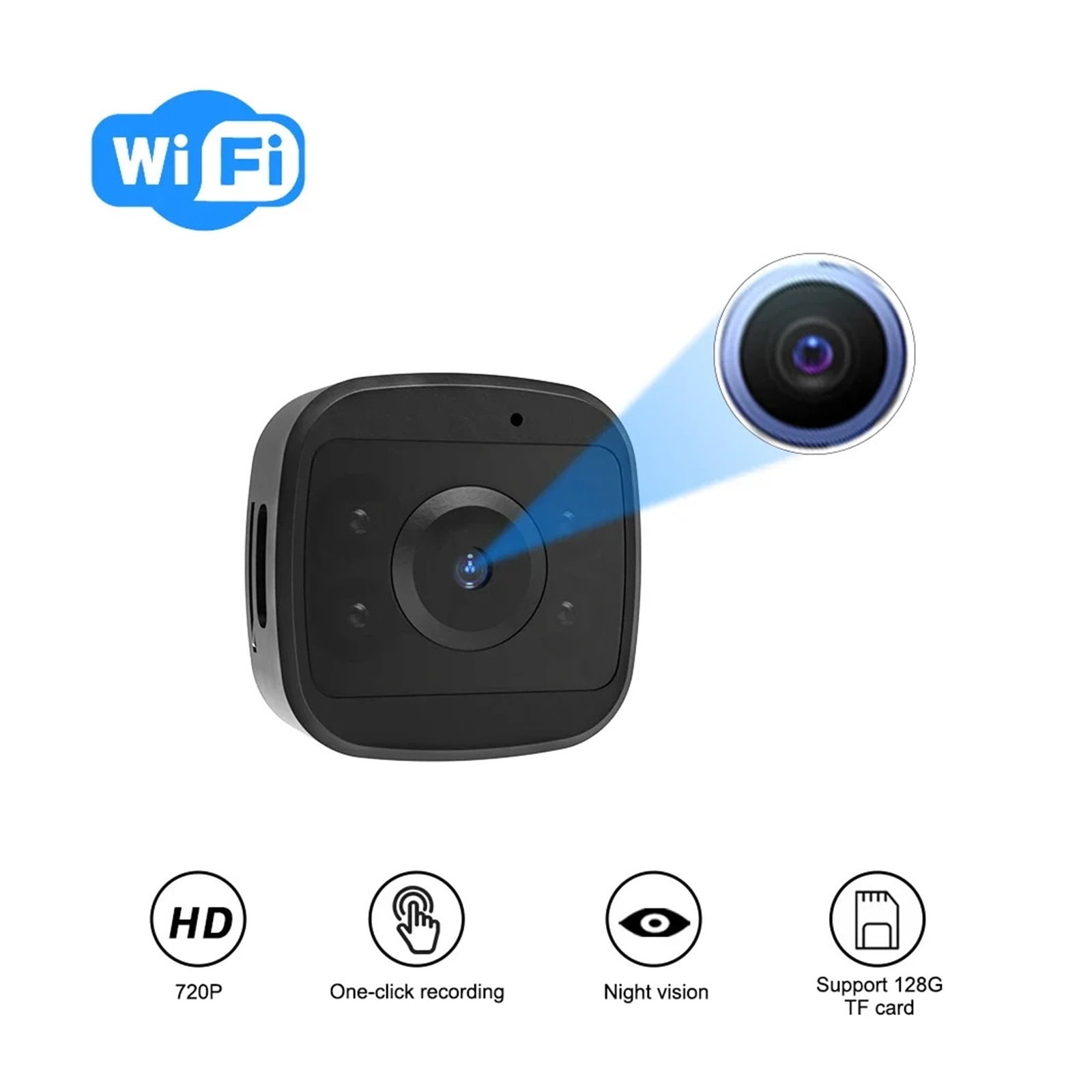 WK15 Mini Camera Wireless Baby Monitor Indoor Safety Security Surveillance HD Night Vision Camera IP Camera Recorder ,Ultra-HD Quality