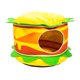 thumbnail image 1 of Cama tipo cueva de felpa acogedora para gatos, cama autocalentable para mascotas, saco de dormir portátil y lavable. Hamburguesa, 1 of 9
