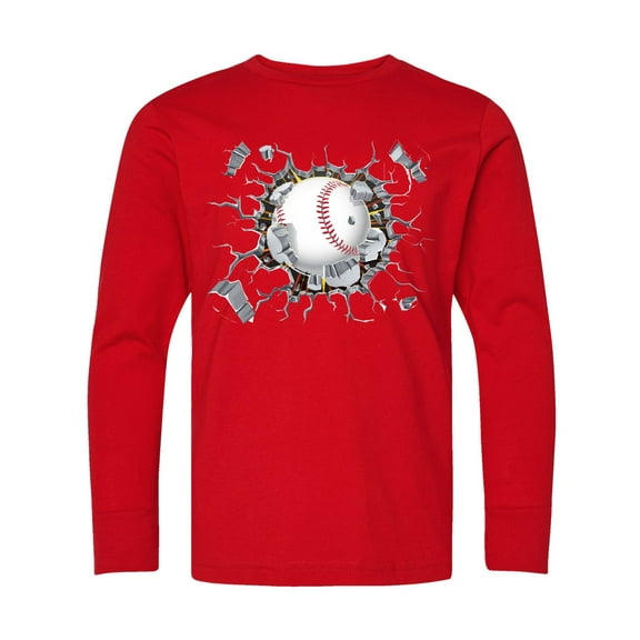 Inktastic Baseball Breakthrough Long Sleeve Youth T-Shirt
