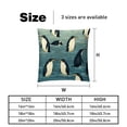 thumbnail image 5 of Penguin Covers Set of 2 with Velvet Fabric and Unique Patterns for 16x16, 18x18, 20x20 Inch Throw Pillow Inserts, Throw Pillows, Throw Pillow - for Any Occasion, 5 of 6