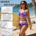 thumbnail image 4 of XYZCANDO Couple Matching Beach Outfit Hawaiian Swimwear Coconut Tree Sunset Men Board Shorts Two Piece Women Tummy Control Bikini His and Hers Set for Summer Vacation Beach Resort Wear Cruise Outfits, 4 of 6