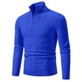 thumbnail image 1 of LOVZFMLL Men's Sweaters, Solid Color Turtleneck Ribbed Pullover, Fashion Casual Basic Everyday Half-Zip Layering Shirt, Warm Winter Tops, Fall Clothes, 1 of 8