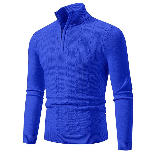 LOVZFMLL Chandails pour Hommes, Chandail Côtelé à Col Roulé Uni, Chemise de Superposition Demi-Fermeture à Glissière Basique Décontractée Mode Quotidienne, Hauts d'Hiver Chauds, Vêtements d'Automne