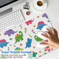 thumbnail image 4 of Long Mouse Pads for Desk,White Cartoon Dinosaurs Flowers Pattern Desk Mats on Top Of Desks, Desk Mouse Pad Extra Large with 3mm Non-Slip Base and Stitched Edge for Gaming,Office,Work,Home 35.4"x15.7", 4 of 6