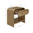 thumbnail image 4 of Nathan James Iris Mid-Century Modern Nightstand with Drawer, Wooden Bedside Table for Bedroom or Living Room with Rounded Silhouette, 4 of 7