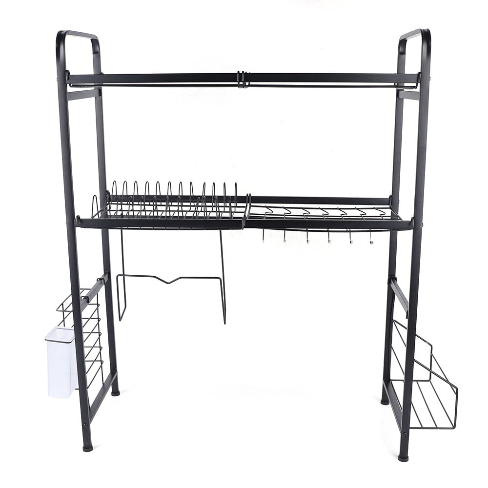 Vintoro 2-Tier Stainless Steel Dish Drainer, Removable Dish Drying Rack, Over The Sink, Countertop