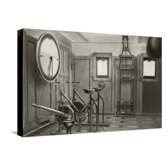 Art.com Old Work Out Gym Stretched Canvas Print Wall Art, 24" x 16"