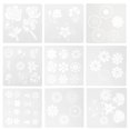 thumbnail image 1 of MasteelfCA 9 Pcs Pochoirs à Fleurs pour Peinture, Modèle de Dessin Réutilisable pour Bricolage, 1 of 8