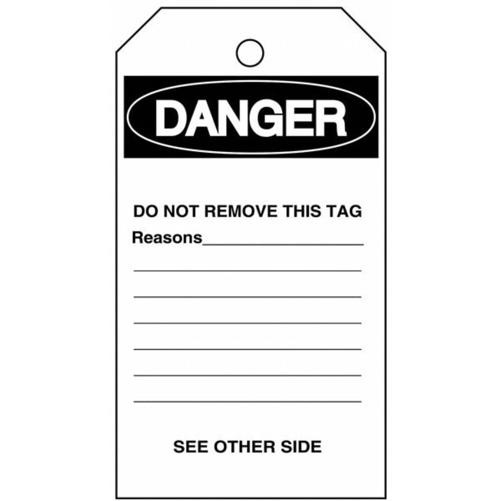 Blank Shipping Tag, Polyester, 5-3/4" H x 3" W, White, Rectangle, 25 PK 76198