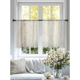 thumbnail image 4 of Gradient Abstract Sheer Curtains 2 Panels Set Beige White Gray Striped Simple Sheer Window Curtains Light Filtering Rod Pocket Voile Drapes for Bedroom Living Room 52"x45", 4 of 9