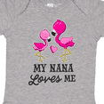 thumbnail image 4 of Inktastic My Nana Loves Me with Two Flamingos Boys or Girls Baby Bodysuit, 4 of 5