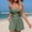 Army Green, variant on Women's Color Zipper One Piece Bathing Suits Slim Fitting Surfing Suits Modest Training Swimwear