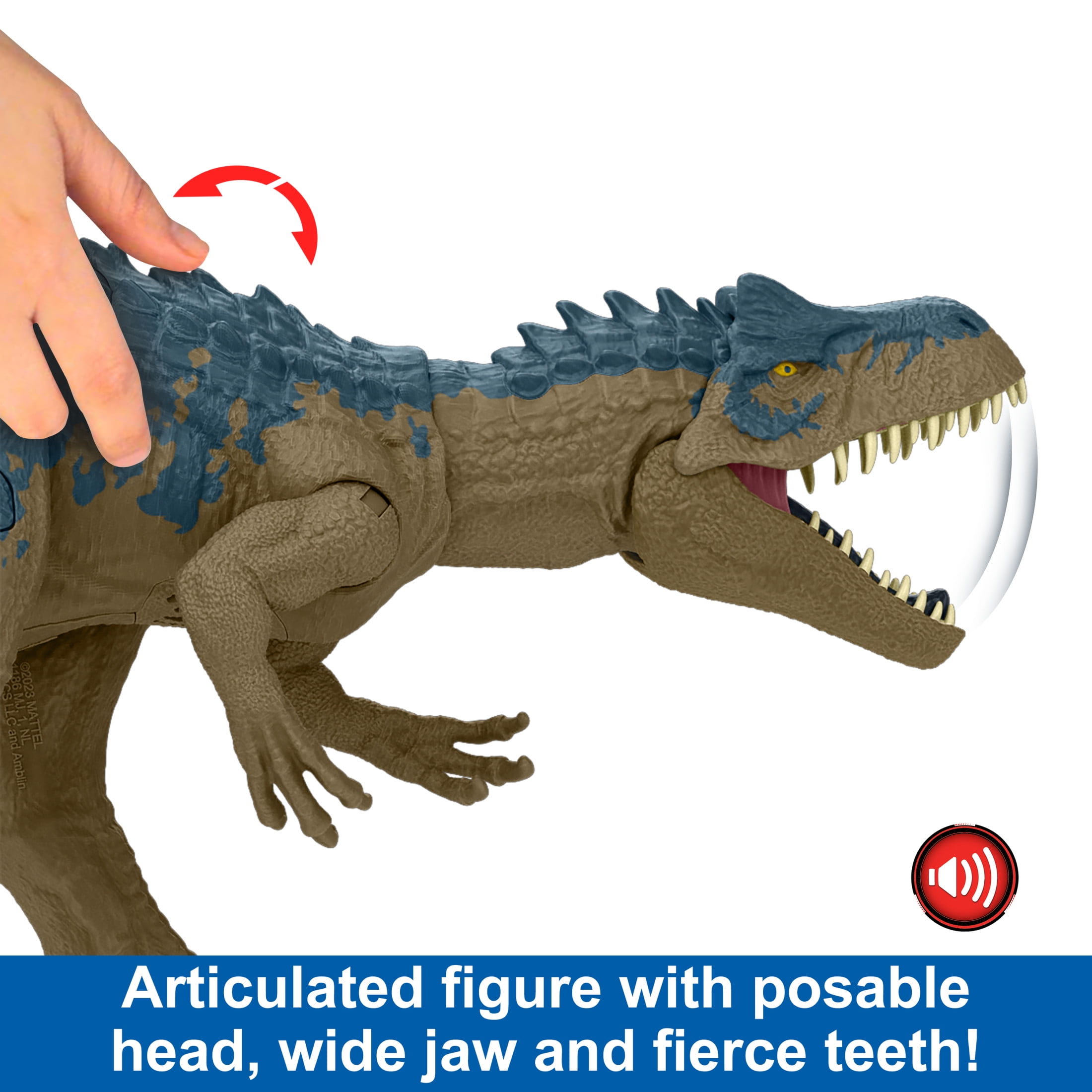 Jurassic World Allosaurus Dinosaur Battle Action Figure with Rampage Chomp Attack, Spikes, Roar, Age(图5) Jurassic World Allosaurus Dinosaur Battle Action Figure with Rampage Chomp Attack, Spikes, Roar, Age(图5)