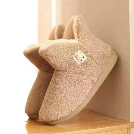 

CoCopeaunt New Soft Sole Slippers Men Women Indoor Floor Flat Shoes Autumn Winter Warm Home Cotton Warm Plush Bedroom House Slides