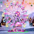 thumbnail image 4 of Juego de bloques de construcción HuiNiu Ferris Wheel con guirnalda de luces, 813 unidades, 4 of 8