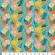 Eugene Textiles Premium crafted Maui Mala tropical print 100% Cotton 18 x 21 5 piece bundle Fabric Bundle Multi - color