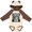 Natural & Brown w Ears, variant on Straight Outta Chemo Boys or Girls Long Sleeve Baby Bodysuit