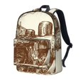 thumbnail image 2 of Goofa Train Printed Backpack,Laptop Backpack,Durable Anti-Theft Travel Work Backpack,Water-resistant Backpack, 2 of 9