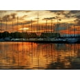thumbnail image 2 of Head, Danny 32x25 White Modern Wood Framed Museum Art Print Titled - Marina Sunrise III, 2 of 4