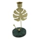 thumbnail image 3 of Candelabro decorativo con hojas, vela de oración para , candelabros cónicos para fiesta de Hotel, sala de estar, chimenea, mesa de cena Hojas de palmera áureas, 3 of 8