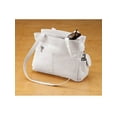 thumbnail image 4 of Womens Leather Handbag with Double Shoulder Straps, 3 Interior Pockets & 4 Exterior Pockets, White, 4 of 5