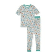 Sleep On It Boys 2-Piece Super Soft Jersey Snug-Fit Pajama Set - All Sport , 5