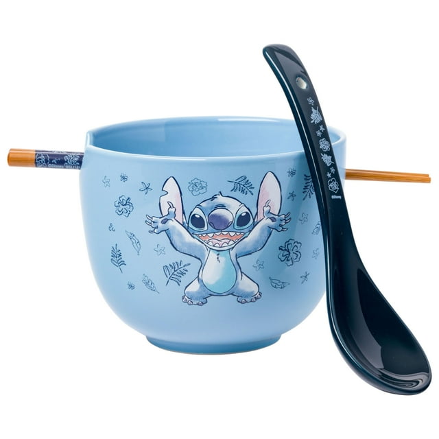 Cuenco de arroz con fideos ramen de cerámica, plateado, diseño de Buffalo Disney