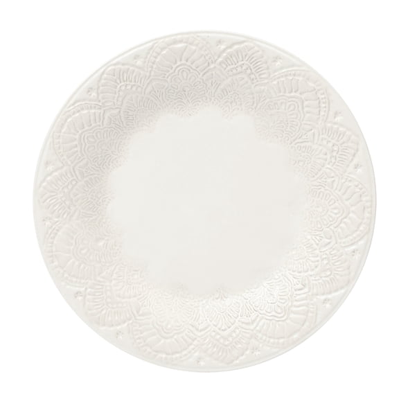 The Pioneer Woman Vintage Lace Stoneware Salad Plate, Linen