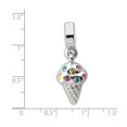 thumbnail image 2 of Fancy Bead White Sterling Silver Themed Cubic Zirconia CZ 21.82 mm 3.64, 2 of 2