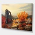 thumbnail image 3 of Designart ' Sunset Over Old Fortress Ruins ' Farmhouse Canvas Wall Art Print, 3 of 3