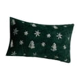 thumbnail image 2 of Funda de almohada decorativa navideña de peluche, funda de cojín, funda de almohada suave y lavable Verde, 2 of 9