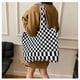 thumbnail image 5 of Bolso de hombro tejido elegante de gran capacidad para mujeres y niñas negro Yinane, 5 of 8