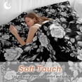 thumbnail image 3 of Vintage Pastoral Queen Size Comforter Set, Black Flower Country Art Decoration Bedding for All Seasons, 4 Pcs Bed Set, 1Quiltcover (90"x92") ,1Sheet(94"x116"), 2Pillowcases (30"x20"), 3 of 12