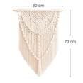 thumbnail image 2 of lios Innova | Tapiz Colgante Boho Beige 50x70 cm de Algodón Tejido a Mano, Decoración de Pared Estilo Bohemio, Accesorio Decorativo para Sala, Dormitorio, Oficina o Estudio., 2 of 9