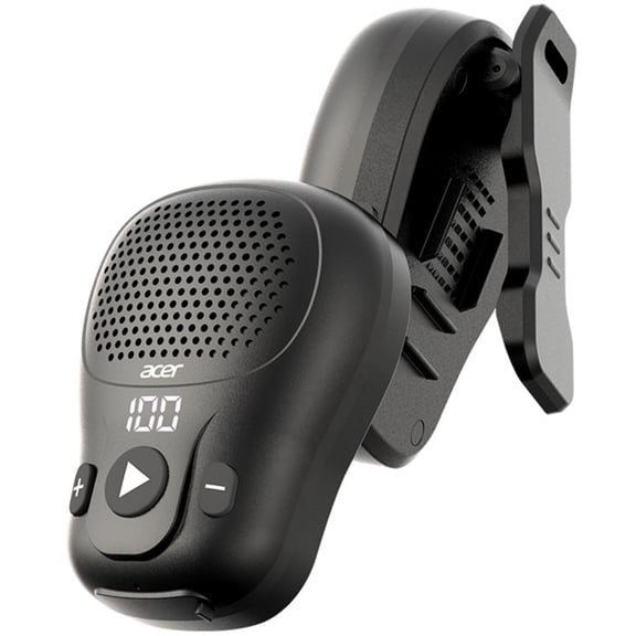 Acer Clip-on Bluetooth Speaker – Wearable Portable Waterproof Wireless Mini Speaker with 17H Playtime, Big Audio & Punchy Bass, Built-in Mic for Calls, Music on the Go for Outdoor
