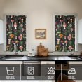 thumbnail image 2 of Set of 2 Aesthetic Mushroom Curtains - Whimsical Fairy Tale Fungi Design, 27.5Wx39L Inch Semi-Sheer Kitchen Tier Panels, Rod Pocket for Farmhouse & Cottagecore Decor, 2 of 4
