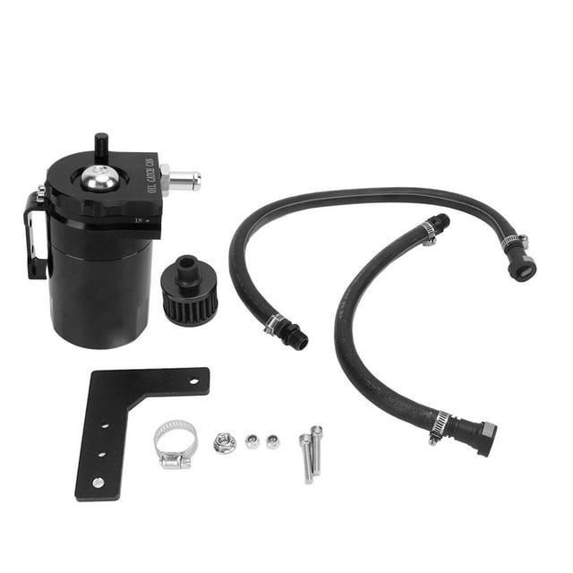 Kit de lata de captura de aceite de 400 ml con filtro de ventilación Reemplazo de aleación de aluminio para Chevy Silverado 1500 5.3L 6.2L 2019-2022 Negro