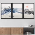 thumbnail image 3 of wall26-3 Panel Framed Canvas Wall Art- Chinese Landscape Painting-Wall Bedroom Living Room Home Decoration - 16"x24"x3 Black, 3 of 5