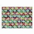 thumbnail image 1 of Geometric Circle Cutting Board, Vibrant Style Circular Forms Retro Spots Fashion Hipster Design, Decorative Tempered Glass Cutting and Serving Board, Small Size, Multicolor, by Ambesonne, 1 of 1