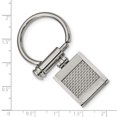 thumbnail image 4 of Stainless Steel Brushed and Polished Grey Carbon Fiber Inlay Key Ring, 4 of 4