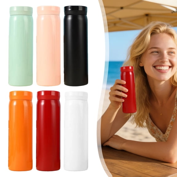 CozeLy Mini Insulated Water Bottle Stainless Steel Small Thermos for Hot Drinks Vacuum Leak Proof Pocket Travel Coffee Cup for Home Gym Office Adults