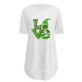 thumbnail image 3 of Pxiakgy Vente Chaude! T-Shirt Trèfle de la Saint-Patrick pour Femmes Chanceux Irlandais Manches Courtes T-Shirt Graphique Trèfle Mode Décontractée Col Rond Manches Courtes Imprimé Blanc TG, 3 of 6