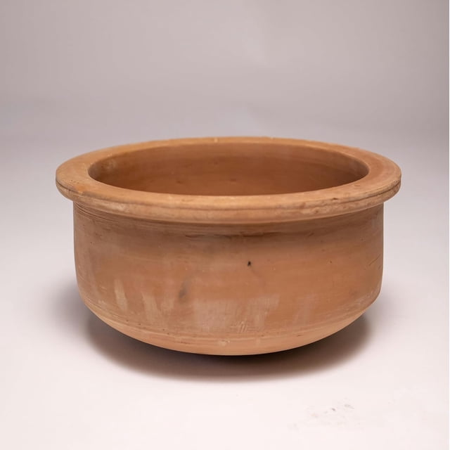 Pot en Argile Non Émaillé pour Cuisiner et Servir 1 Litre, Lot de 2 / Rouge-Ocre (Gérua)