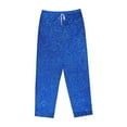 thumbnail image 4 of Xecao Blue Glitter Women's Straight Lounge Pajama Pants: The Epitome of Relaxed Sleepwear, 4 of 9