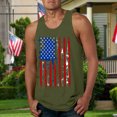thumbnail image 2 of Xijirk Tank Tops Men Independence Day Tank Top Summer Sleeveless Breathable Shabby Flag Print Casual Top for Holiday,L, 2 of 5