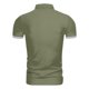 thumbnail image 5 of Men's Summer Solid Color T-shirt With A 3 Button Open Collar And Button Up Short Sleeved Top L, 5 of 5