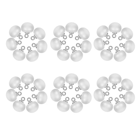 ELAYARD Buttons for Sewing - White Plastic, Elegant Shine, Versatile Size, 50Pcs