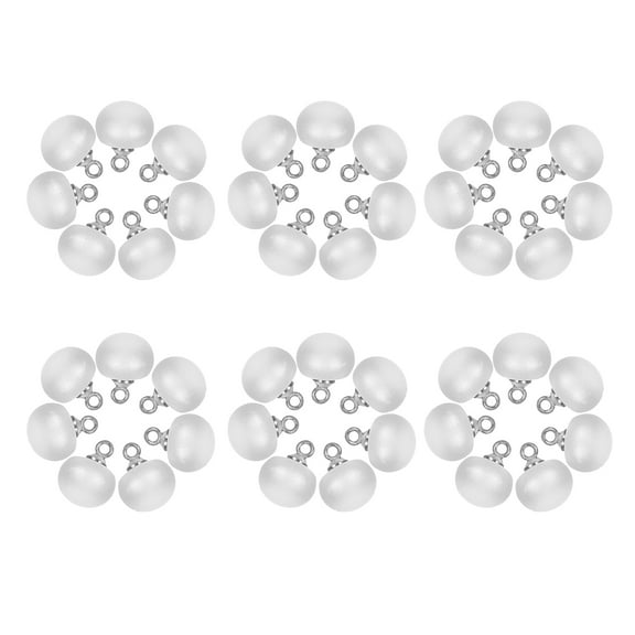 ELAYARD Buttons for Sewing - White Plastic, Elegant Shine, Versatile Size, 50Pcs
